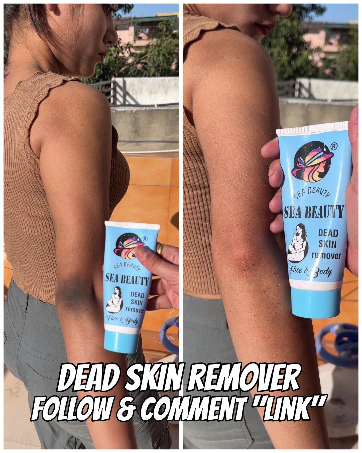 Sea beauty dead skin remover result