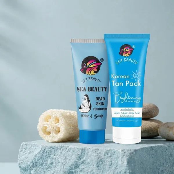 Combo of 2 Products (Sea beauty dead skin remover + Sea beauty korean tan pack)