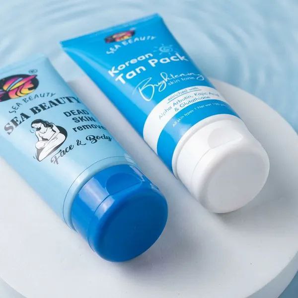 Combo of 2 Products (Sea beauty dead skin remover + Sea beauty korean tan pack)