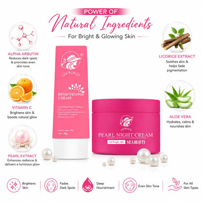 SEA BEAUTY COMBO OF 2PS (BRIGHTENING CREAM + NIGHT CREAM)