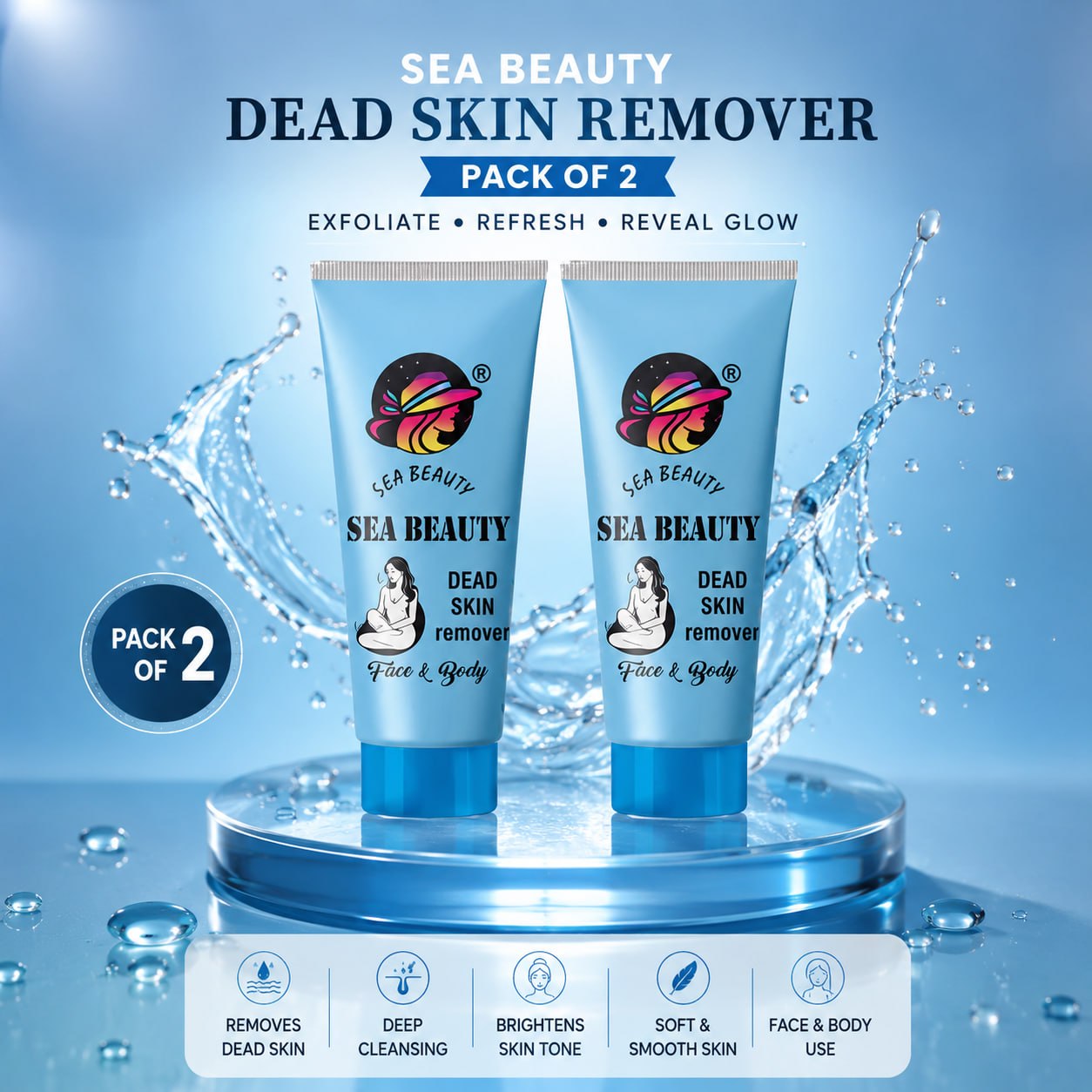 SEA BEAUTY DEAD SKIN REMOVER (PACK OF 2PS )