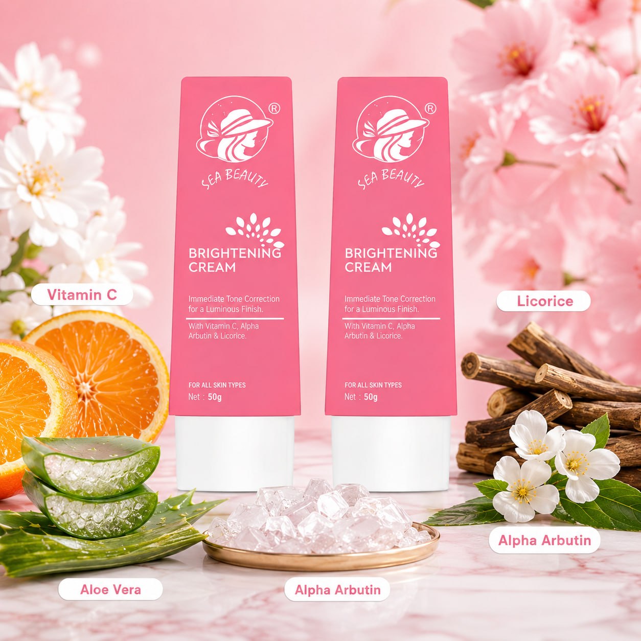 SEA BEAUTY SET OF 2PS BRIGHTENING CREAM