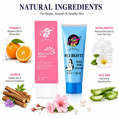 SEA BEAUTY COMBO OF 2PS (BRIGHTENING CREAM + DEAD SKIN REMOVER )
