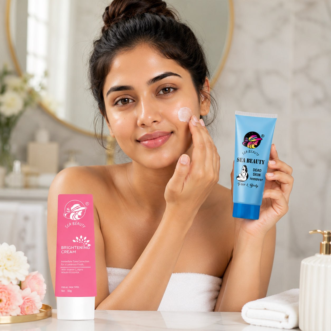 SEA BEAUTY COMBO OF 2PS (BRIGHTENING CREAM + DEAD SKIN REMOVER )