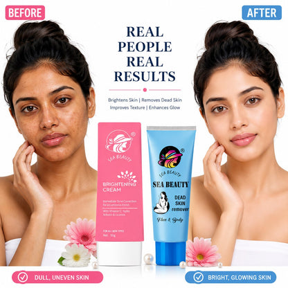 SEA BEAUTY COMBO OF 2PS (BRIGHTENING CREAM + DEAD SKIN REMOVER )