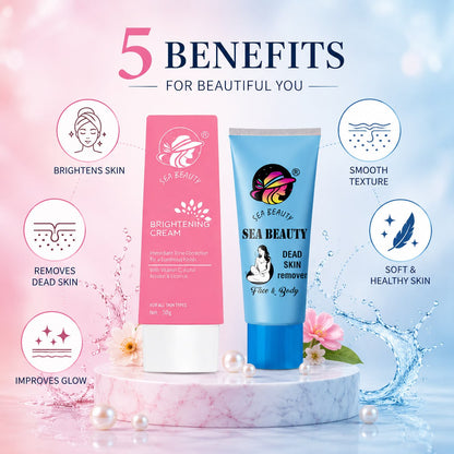 SEA BEAUTY COMBO OF 2PS (BRIGHTENING CREAM + DEAD SKIN REMOVER )