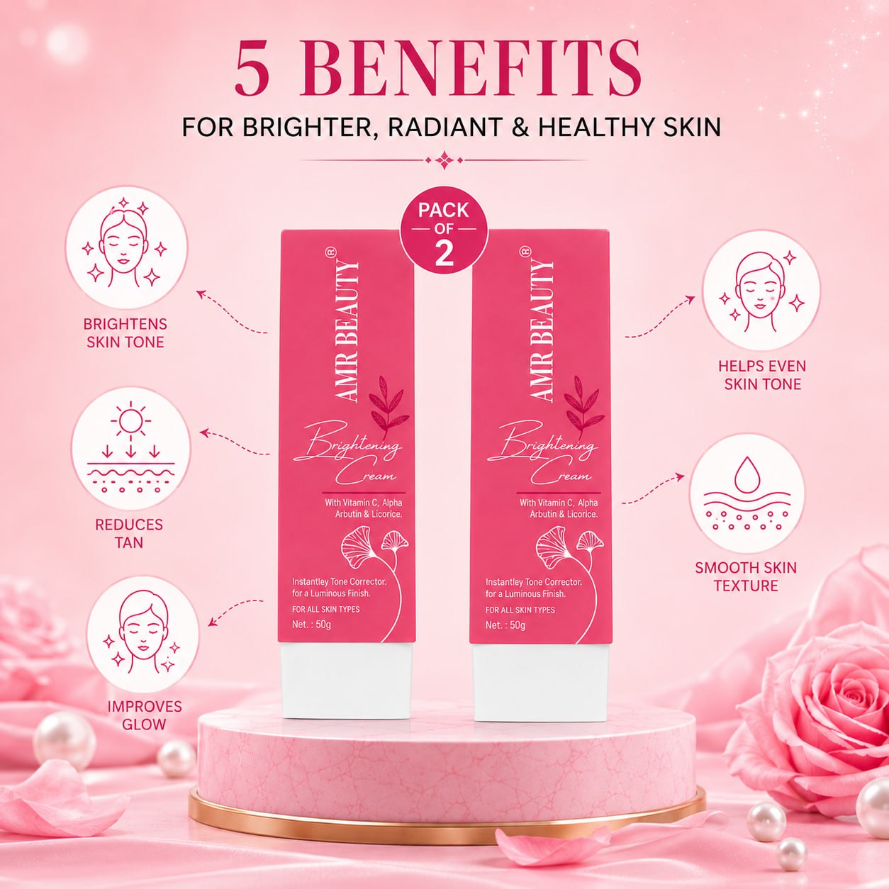 SEA BEAUTY BRIGHTENING CREAM PACK OF 2PS