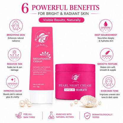 SEA BEAUTY COMBO OF 2PS (BRIGHTENING CREAM + NIGHT CREAM)