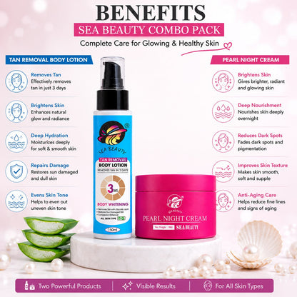 SEA BEAUTY COMBO (NIGHT CREAM + BODY LOTION)