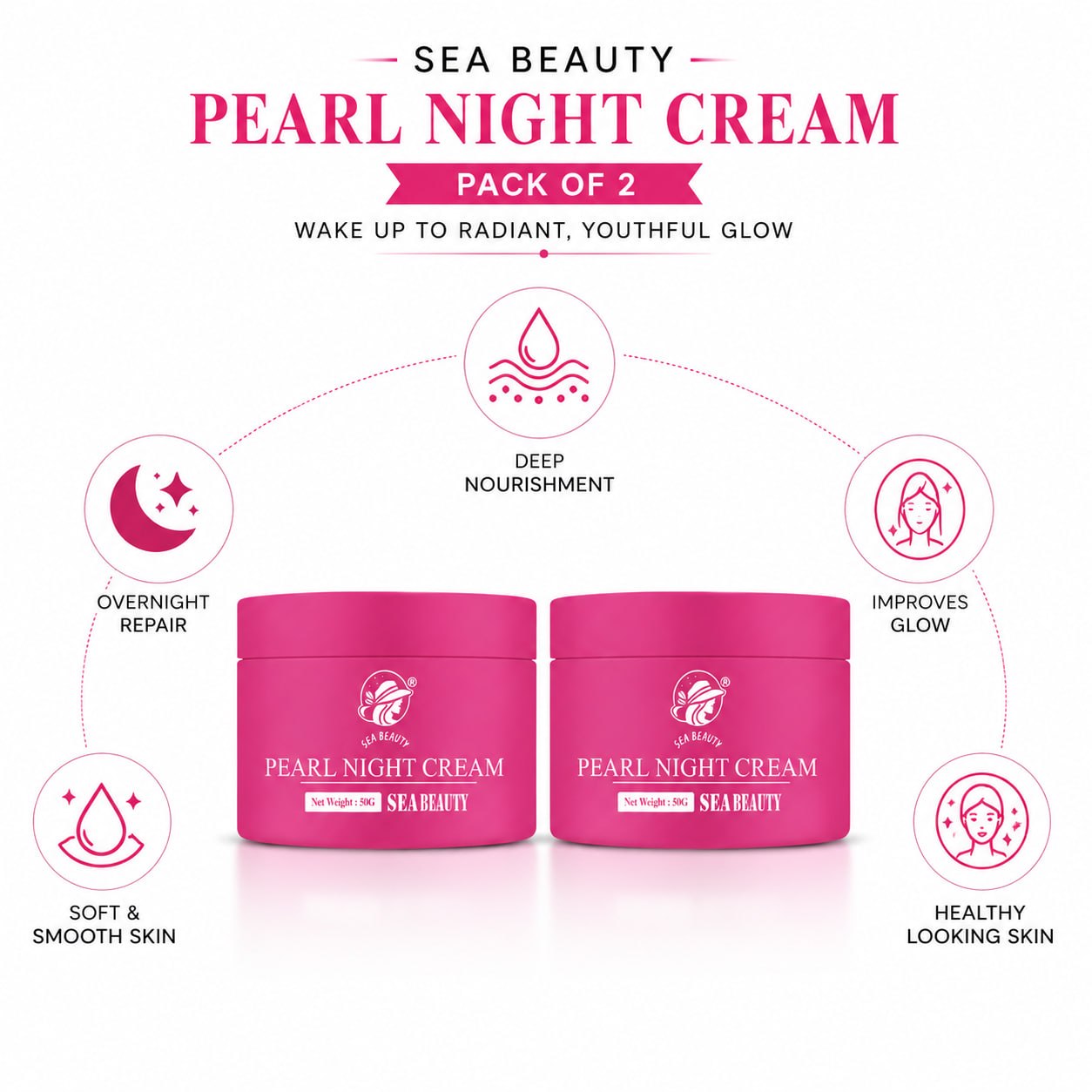 SEA BEAUTY NIGHT CREAM  PACK OF 2PS